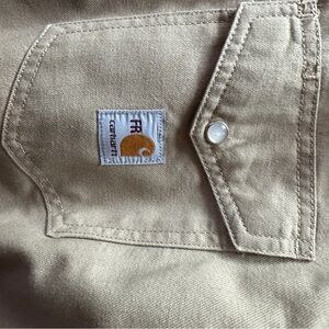 2 Carhartt Fire retardant snap shirts Sz M Men’s